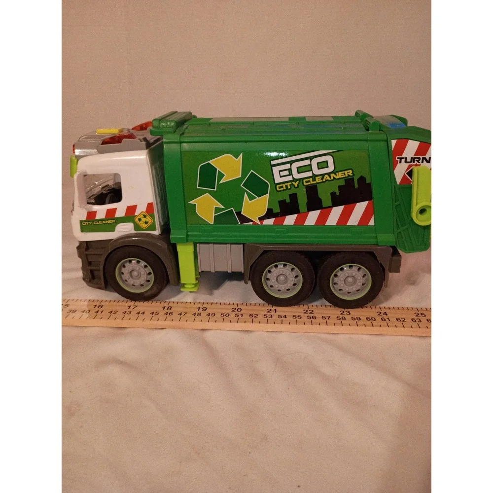 Dickie Toys Eco City Cleaner Garbage Truck Mercedes-Benz Green Toy 15in